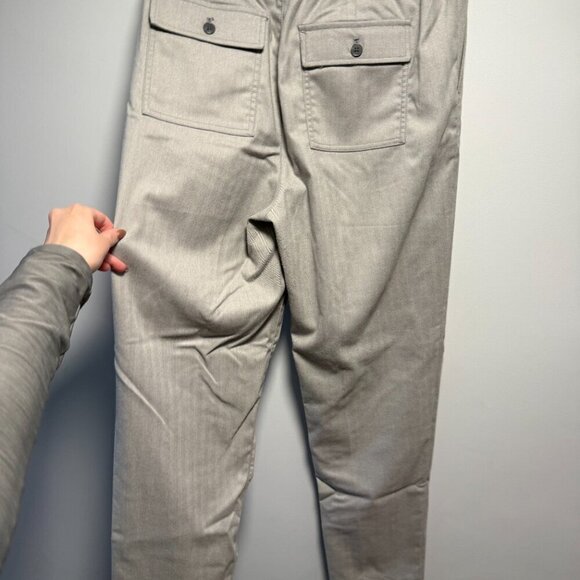 GAP Grey Pull on Ankle Pleated Trouser 10 - Picture 7 of 16